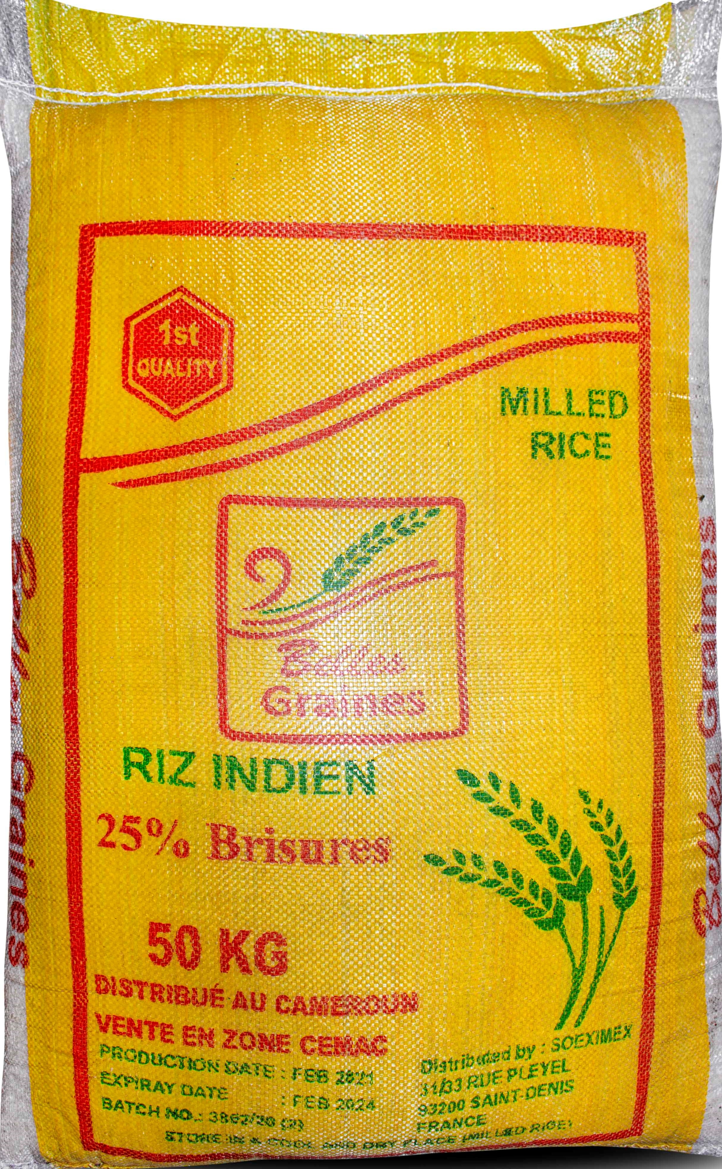 Riz Indien 50 % 50kg